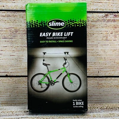 Slime Easy Bike Lift Bicycle Hoist Rack Ceiling Mount Storage for 50 lbs Unused - Image 1 of 4