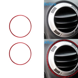 Cubierta de salida de ventilación de aire de consola de fibra de carbono roja para Jeep Wrangler JK 2011-17 - Imagen 1 de 13