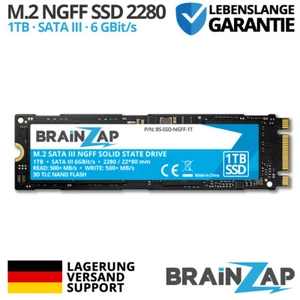 BRAINZAP 1TB 1000GB SSD - M.2 NGFF 2280 SATA III 6 Gbit/s - 550 MB/s Interne SSD - Bild 1 von 1