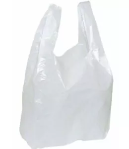 2000 x TÜTEN 30x16x52cm PLASTIKTÜTEN MARKT BEUTEL WEIß HEMDCHEN TRAGETASCHEN - Bild 1 von 3