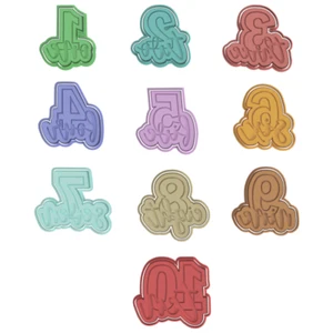 Birthday Party Numbers Cookie Cutter Embosser Shape 9cm - Picture 1 of 1