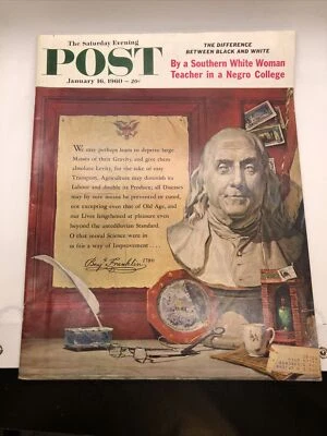 The Saturday Evening Post January 16 1960 Benjamin Franklin Letter, Newsstand - Image 1 of 4