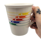 Vtg 1986 FTD Large Modern Rainbow Mug Ceramic Coffee Cup Pride