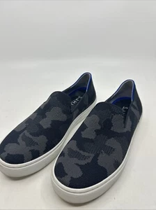 Rothy's Sneakers Women's 5.5 Black Gray Camo Knit Slip On Comfort Shoes - Picture 1 of 8