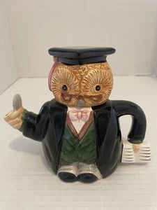 Vintage Heritage Mint Collection Wise Owl Cap Gown Teapot Collectible Graduate - Picture 1 of 6