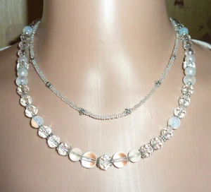 ★ 2reihige Kette ★ Collier ★ kristall ★ - Bild 1 von 1