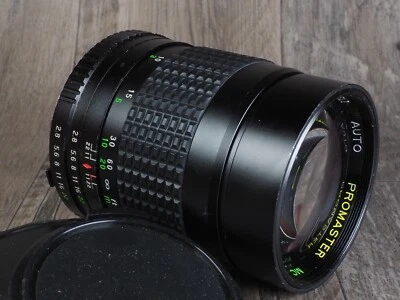 Promaster MC 135mm f2.8 manual Focus Minolta MD prime Telephoto portrait caps - Image 1 of 4