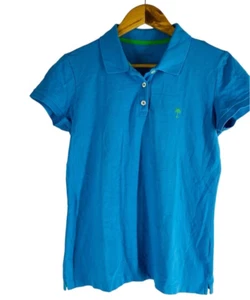 Lilly Pulitzer Island Polo Kurzarm Blau Bluse Top Größe Small - Bild 1 von 5
