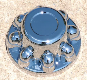 One Phoenix QT865 Chrome 8-Lug Wheel Center Cap Hubcap For Camper Horse Trailer - Picture 1 of 12