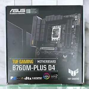 TUF Gaming Motherboard ASUS B760M-Plus D4 Aura Sync Intel 12 13 D4 DDR4 Tech - Picture 1 of 10