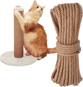 "Nature Hemp Rope,Sisal Rope for Cat Scratcher,Rope for Cat Scratch Post，Cat Scr - Picture 1 of 24