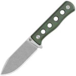 QSP Knife Canary Green Micarta Cr8Mo2VSi Fixed Blade Knife w/ Sheath 155C1