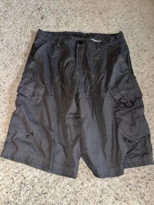 Pantalones Cortos Carga Machine 30 Para Hombre, Gris/Negro 100% Algodón, Pantalones Cortos Patinador Punk Papá Foto 1 de 2