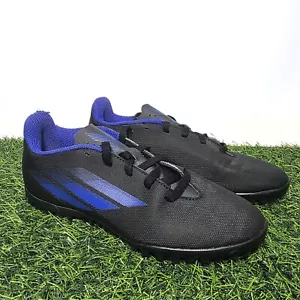 Adidas Speedflow.4 Astro Turf Football Boots - Black/Blue - UK Size 3 - Picture 1 of 7