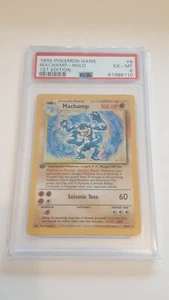 Pokemon Base Set 1. Edition Holo Machamp #8/102 PSA6 Ex-Mt - Bild 1 von 3