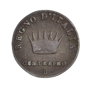 STATI PREUNITARI NAPOLEONE I RE D'ITALIA Centesimo 1809 B Bologna 1° tipo - Imagen 1 de 2