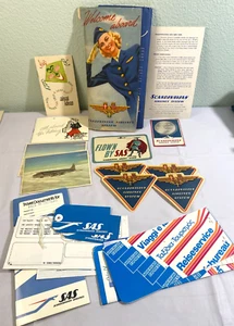 VTG 1950s-80s Scandinavian Airlines System Various Ephemera Collectibles - COOL! - Picture 1 of 15