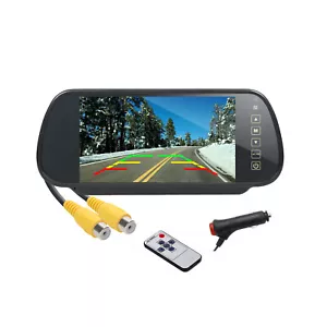 7" Car TFT LCD Mirror Monitor for Reverse Car Rear View Backup Camera Parking - Picture 1 of 15