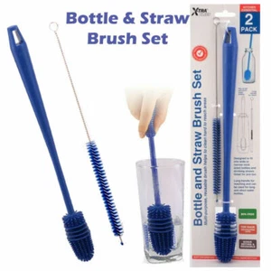 2Pcs Nylon Straw Brush Cleaner Set Bottle Tube Pipe Small Long Cleaning AUSTOCK - Picture 1 of 7