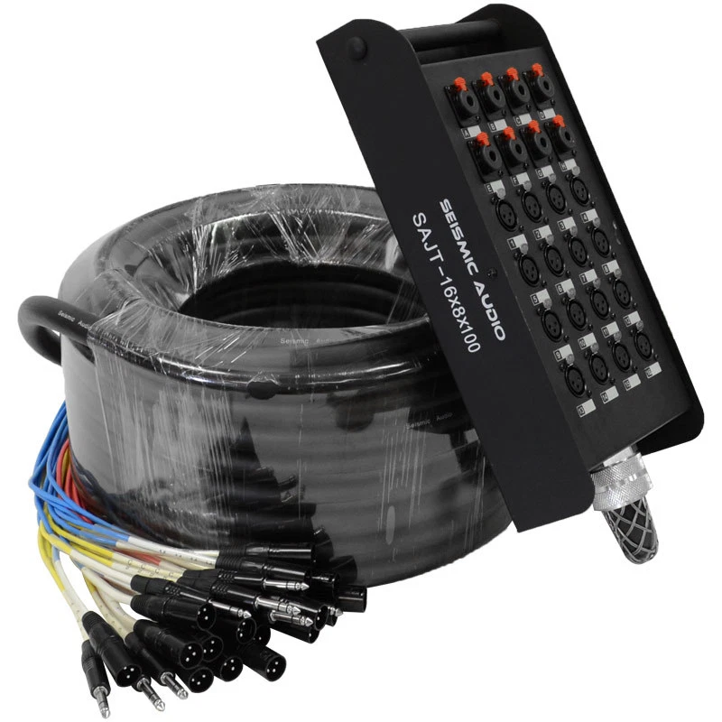 XLR Audio Snake Cable Stage Box TRS 1/4" Returns  12, 16, 24 Channel 50' to 150' - Image 1 of 1