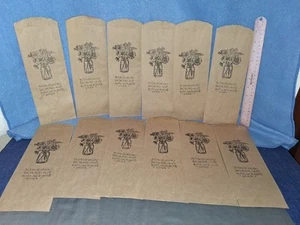 12 Brown Paper Bags 4"x10.5" Stamped This is the Day The Lord Hath Made - Picture 1 of 4