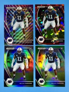 Prizm Draft Picks 2021 Micah Parsons #136 rosso verde ghiaccio viola onda argento Prizm - Foto 1 di 2