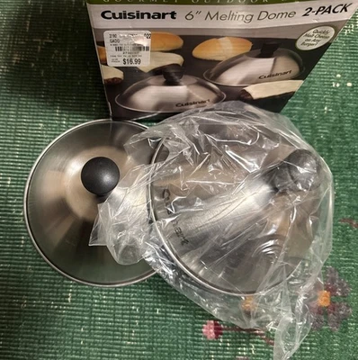 2 NIB Cuisinart cooking Melting lid Domes Stainless steel melting dome 6” - Image 1 of 4