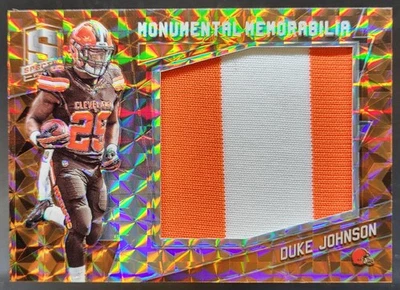 2016 Panini Spectra Duke Johnson Monumental Memorabilia Neon Orange /3 Browns CL - Image 1 of 4