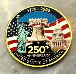 250TH ANNIVERSARY UNITED STATES OF AMERICA 1776-2026 Commemorative Coin Medal WH - Picture 1 of 4