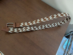 Cintura Peter Millar intrecciata in pelle/tela 36 Italia - Foto 1 di 12