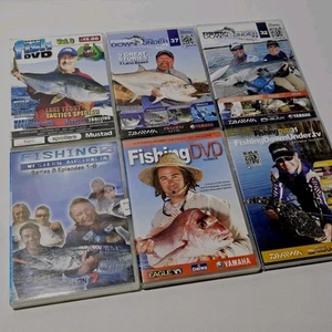 Fishing DVD Lot x6 PAL R4 Aussie Down Under Tactics Tuna Barra Snapper Rare - Picture 1 of 9