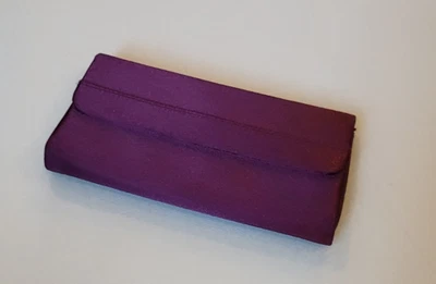 Calvin Klein Burgundy Satin Clutch Elegant Quiet Luxury - Image 1 of 4