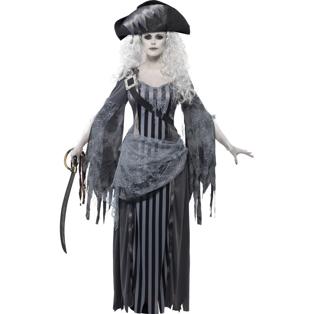 Horror Puppe Damen Kostüm Von Smiffys – Kleid & Maske In Größe S, Schwarz, 100% Polyester. Für Halloween & Partys