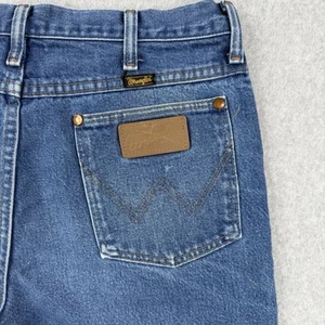 Vintage Wrangler Jeans Mens 33x32 (Fits 33x30) Blue Cowboy Cut Western Made USA - Picture 1 of 14