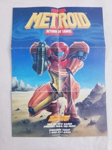 Metroid II: Return of Samus Game Poster - Nintendo NES 11.5" x 8" Double-Sided - Picture 1 of 4