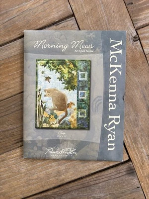 McKenna Ryan Pine Needles Quilt Pattern Morning Mews Chip Cat 17 1/4" x 22" New - Image 1 of 4