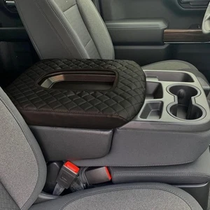 Center Console Cover Compatible with 2019-2024 2025 Chevy Silverado/GMC Black - Picture 1 of 6