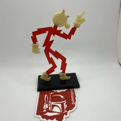Vintage Reddy Kilowatt Translucent Plastic Figure + Stand 40s 50s Rare Display - Image 1 of 4