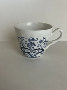 Blue Heritage Enoch Wedgewood Tunstall Blue Onion Cups Coffee Tea - Picture 1 of 2