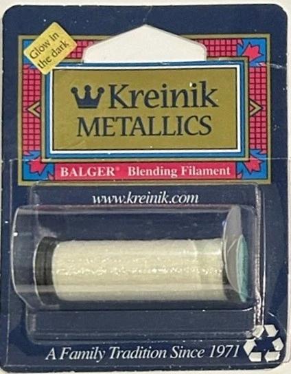 Kreinik Metallics, Blending Filament, 55 yards, 052F Glow in the Dark Grapefruit - Image 1 of 1