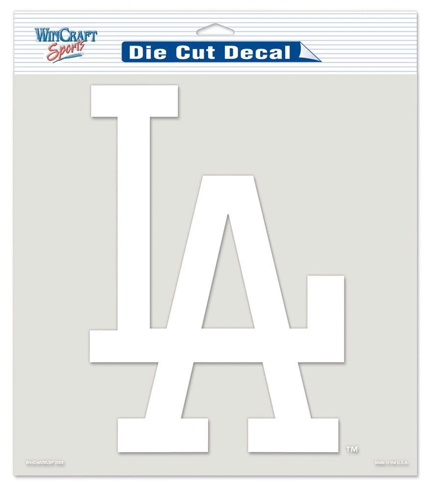 Los Angeles Dodgers Decal 8x8 Perfect Cut White - Image 1 of 1