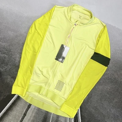 Rapha Men's Pro Team Long Sleeve Training Jersey zip Size-L color Lime Green - Image 1 of 4