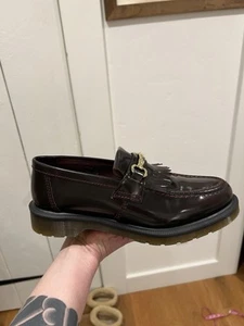 Nuovi mocassini kiltie Dr Doc Martens ADRIAN SNAFFLE PELLE LISCIA rossi taglia 41 EU - Foto 1 di 12