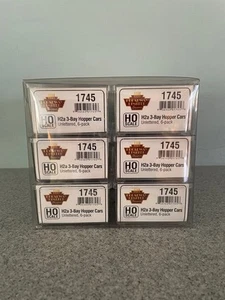 Broadway Limited Imports HO #1745 3-Bay Hopper, Unlettered, Black, 6-pack - Picture 1 of 1