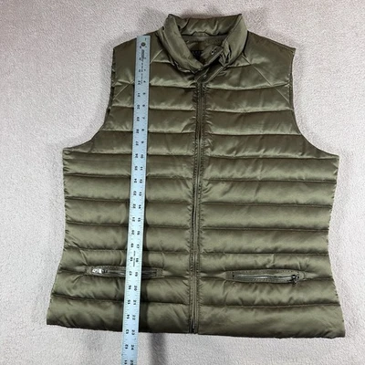 Lauren Ralph Lauren винтажный коричневый вниз пуховик жилет зеленый ярлык пузырь размер L - Изображение 1 из 4