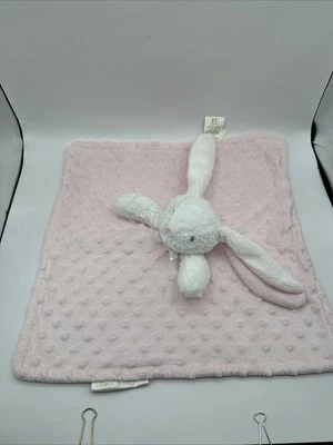 Mantas & Beyond Bunny Rabbit Lovey Bebé Niña Rosa Blanco Manta de Seguridad Minky Foto 1 de 4