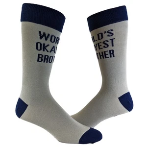 Calcetines Para Hombre World's Okayest Brother Divertidos Geniales Family Bro Gráfico Novedad - Imagen 1 de 8
