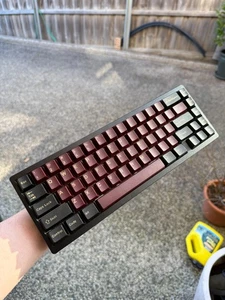 Custom Lucky65 Mechanical Keyboard Akko Cream Yellow V3 Pro Switches Red Samurai - Picture 1 of 2