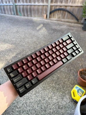 Custom Lucky65 Mechanical Keyboard Akko Cream Yellow V3 Pro Switches Red Samurai - Image 1 of 2