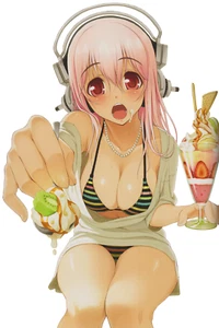 Super Sonico Weatherproof Anime Sexy Waifu Sticker 6" Premium Car Decal - Picture 1 of 1